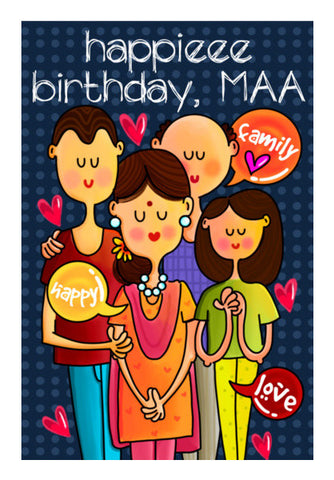 Happy Birthday Maa Wall Art