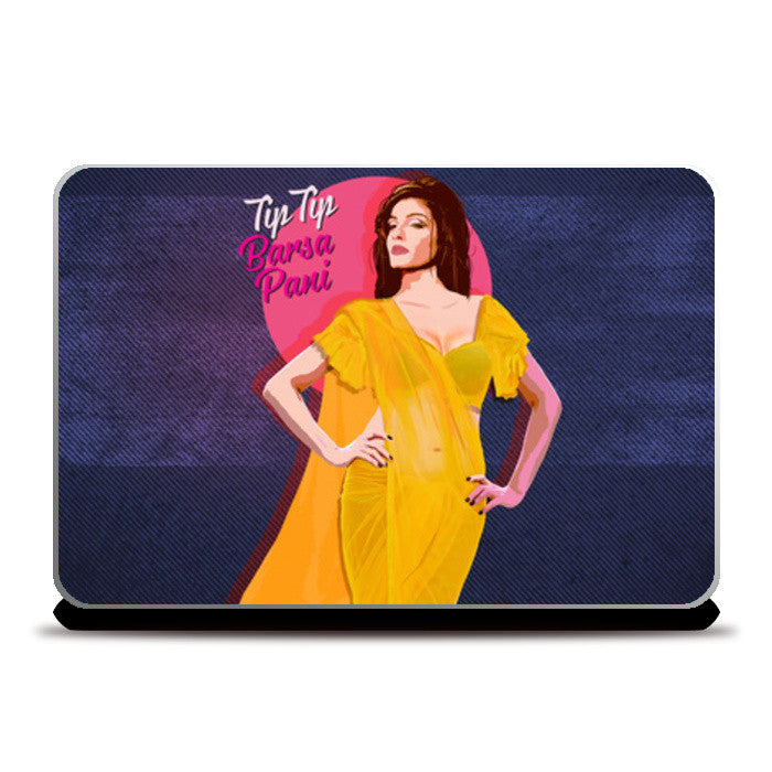 Raveena Tandon Retro Artwork Laptop Skins