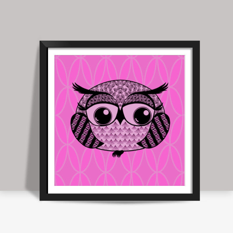 Baby Boo Boo owlie Square Art Prints