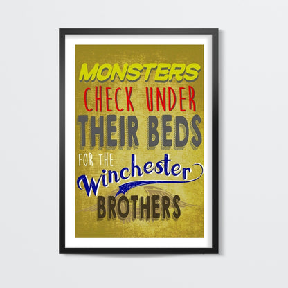 Supernatural winchester brothers  Wall Art