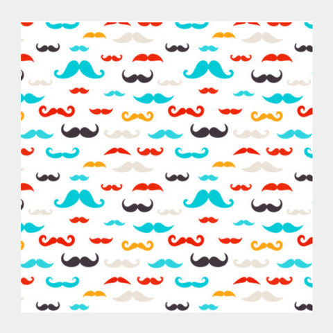 Colorful Moustaches Seamless Square Art Prints PosterGully Specials