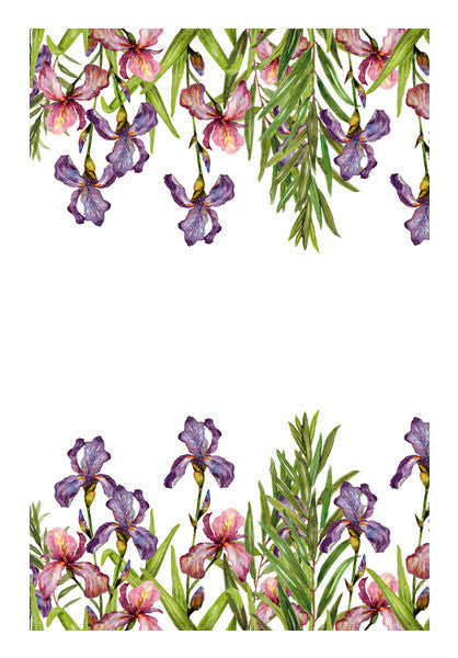 Beautiful Iris Flowers Watercolor Floral Painting Art PosterGully Specials