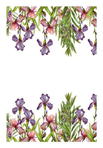 PosterGully Specials, Beautiful Iris Flowers Watercolor Floral Painting Wall Art