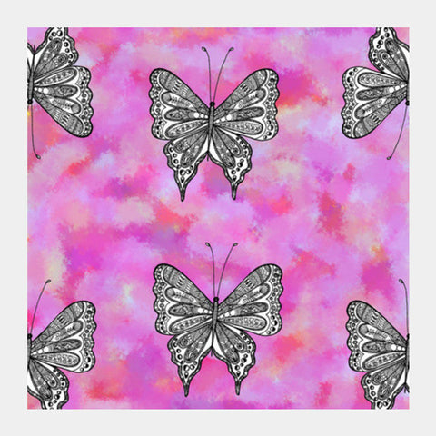 Butterfly Patterns Square Art Prints