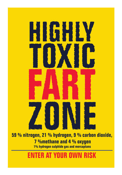 Wall Art, funny-fart zone Wall Art