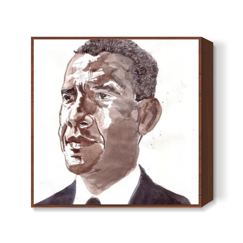 Barack Obama proves that the strength that matters, lies within Square Art Prints