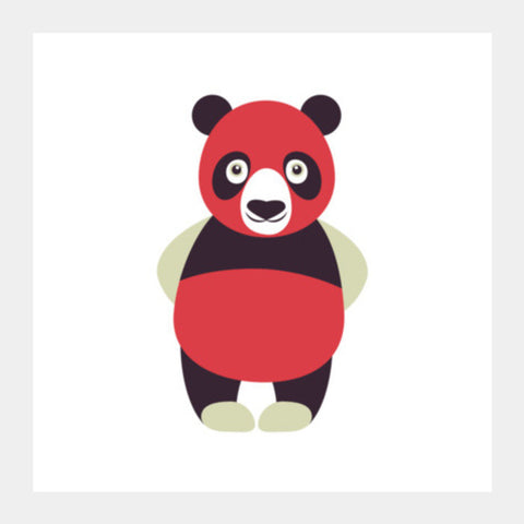 Red Panda Funny Square Art Prints PosterGully Specials