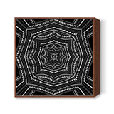 Black And White Abstract Digital Illustration Psychedelic Art Background Square Art Prints