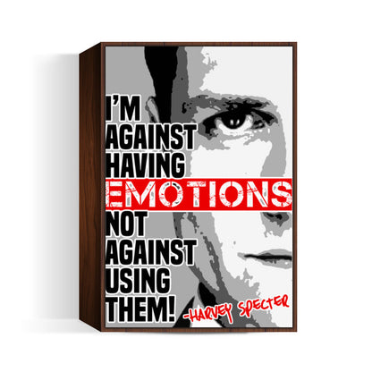 SUITS Harvey Specter Emotions Quote Wall Art