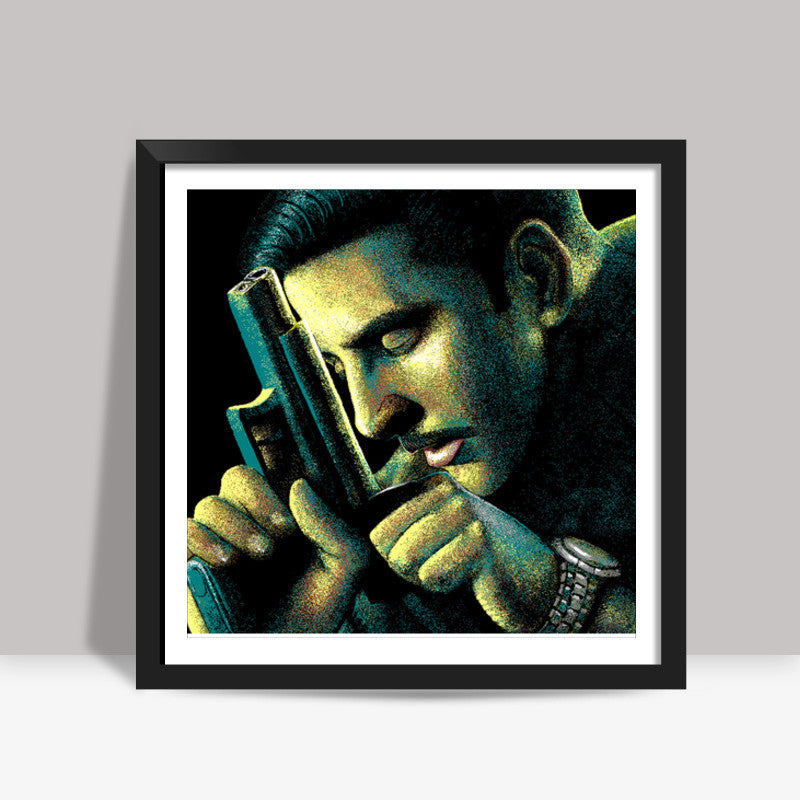 baby gun Square Art Prints