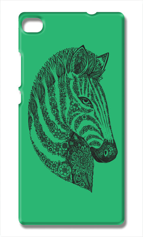 Floral Zebra Head Huawei P8 Cases