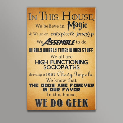 We do Geek  Wall Art