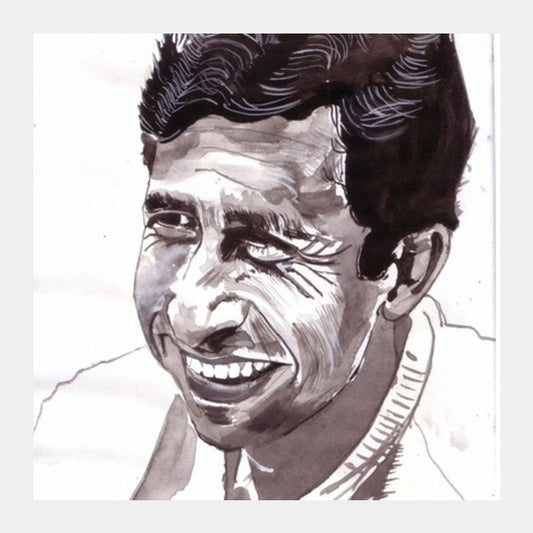 Naseeruddin Shah is a versatile actor Square Art Prints