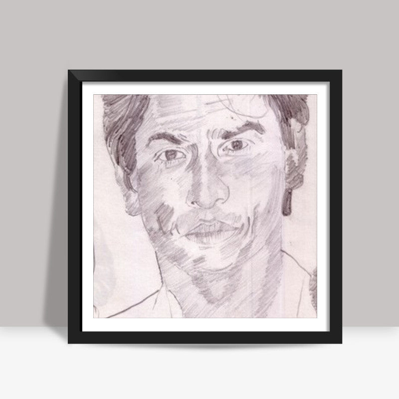 Bollywood superstar SRK Shah Rukh Khan is an immensely spirited actor Square Art Prints