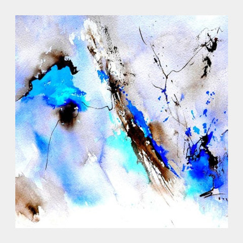 Blue Abstract Square Art Prints PosterGully Specials