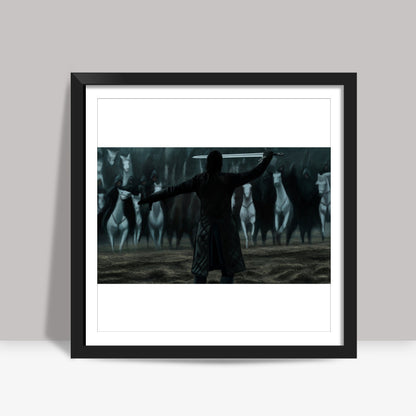 The Battle - Jon Snow - GoT S6 Square Art Prints