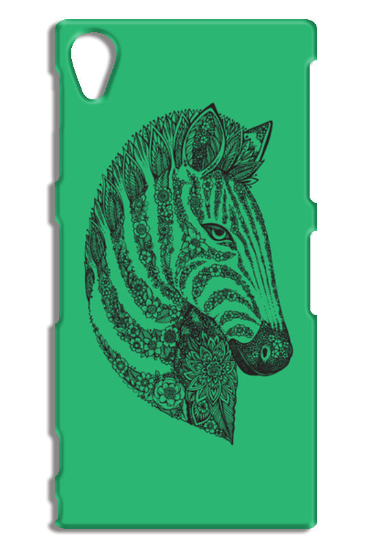 Floral Zebra Head Sony Xperia Z1 Cases