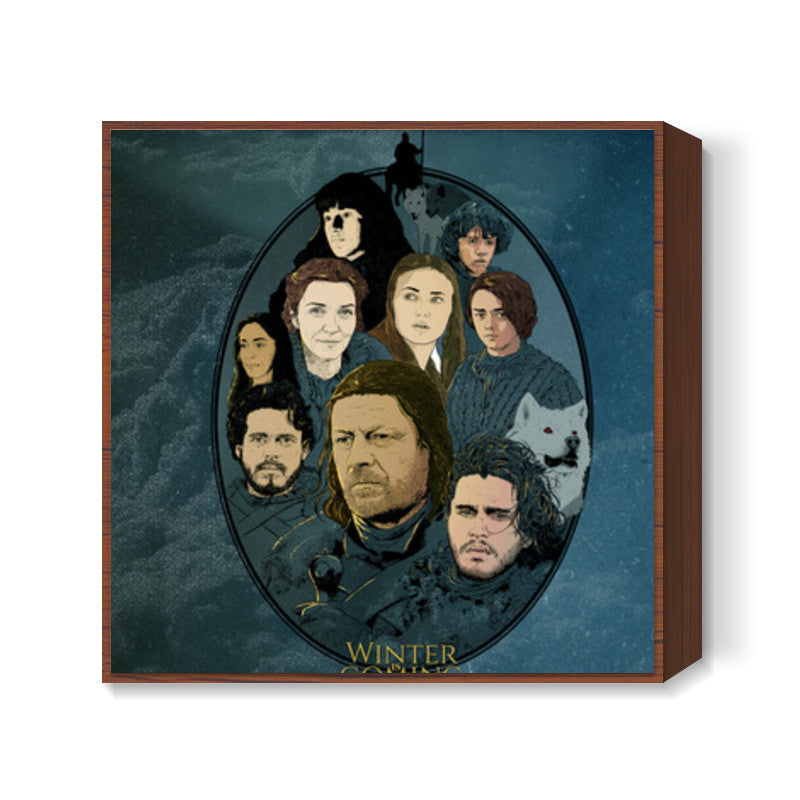 Game Of Thrones | Winter Is Coming Square Art Prints