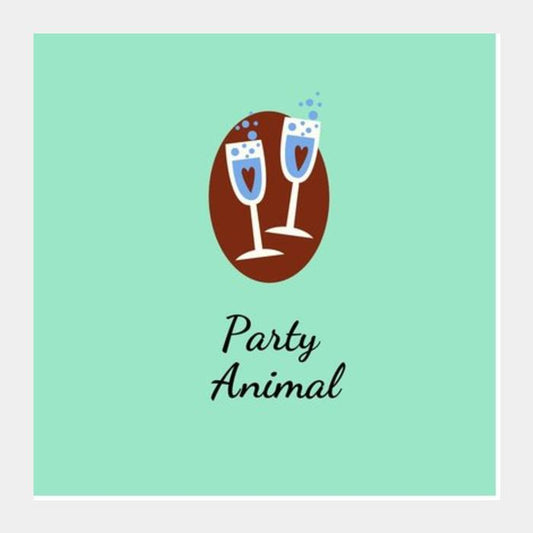 PosterGully Specials, Party Animal Square Art Prints