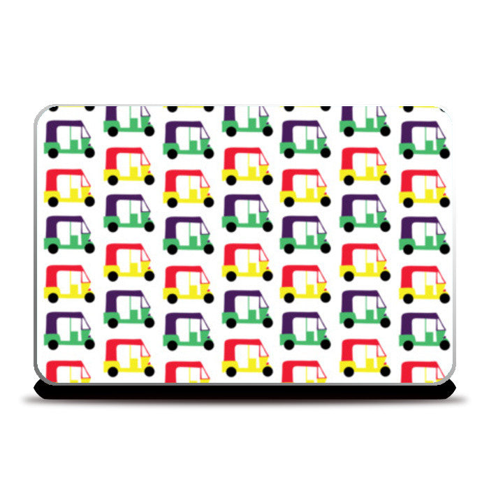 Auto Rickshaw Pattern Laptop Skins