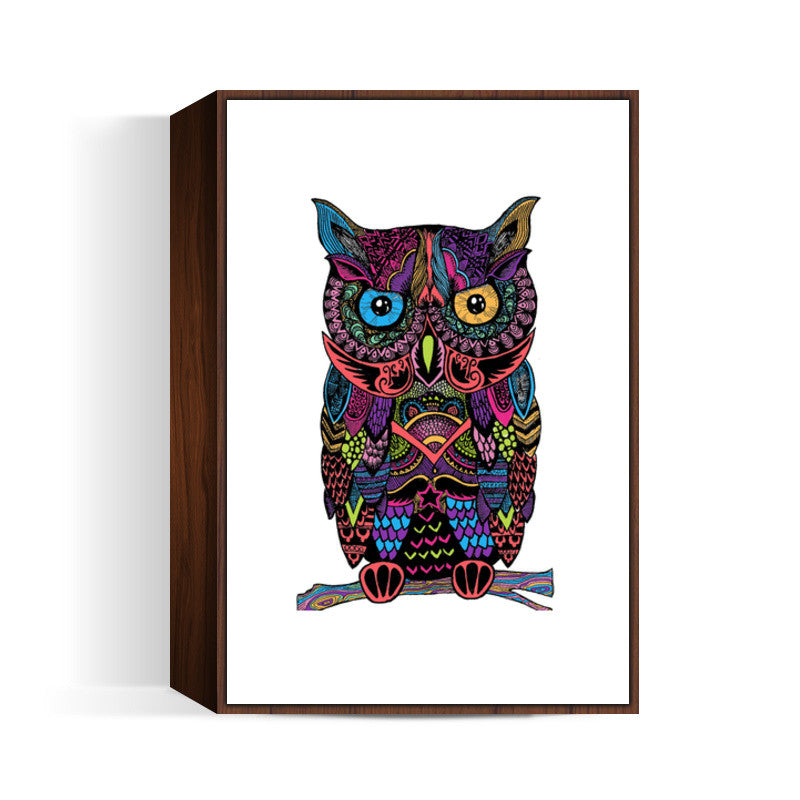 Aztec owl color Wall Art