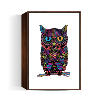 Aztec owl color Wall Art