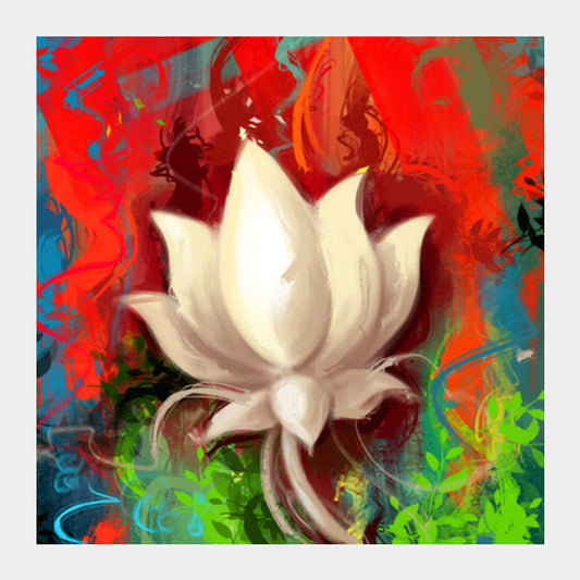 Square Art Prints, lotus abstract Square Art | Aniruddha Lele, - PosterGully