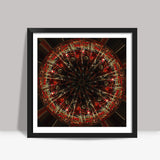 Abstract Cosmic Fractal Mandala Design Background Square Art Prints