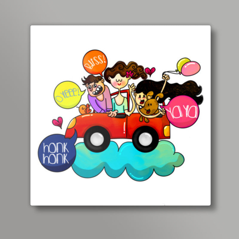 Joy Ride Square Art Prints