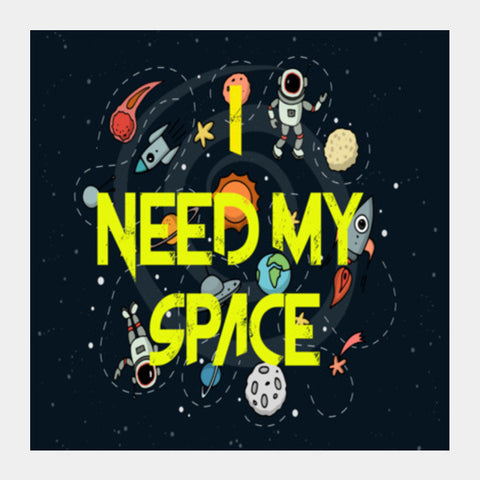 Privacy - I need my space Square Art Prints