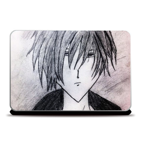 Anime Boy | Pencil Sketch Laptop Skins