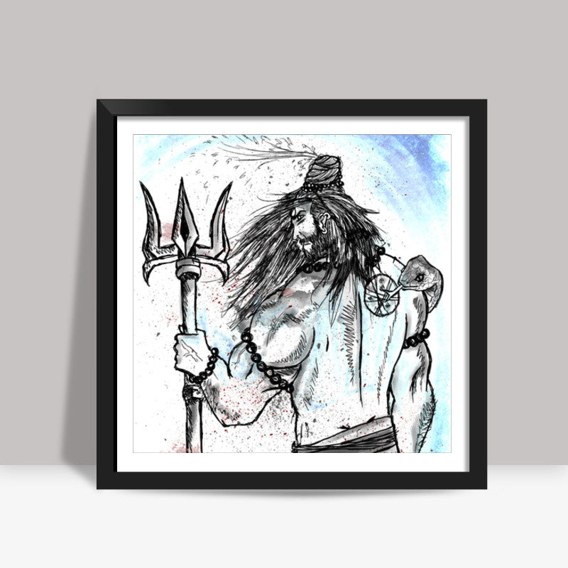 Warrior Shiva Square Art Prints