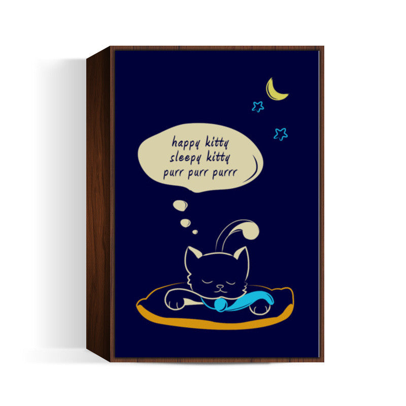 Sleepy Kitty Wall Art