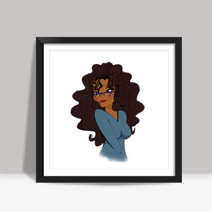 Curly Girl Square Art