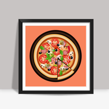 Pizza Square Art Prints