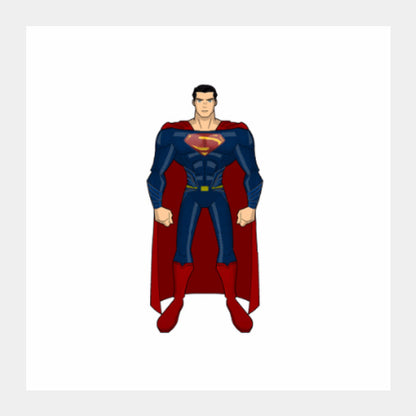 Square Art Prints, Superman the Man of Steel Square Art | Ehraz Anis, - PosterGully