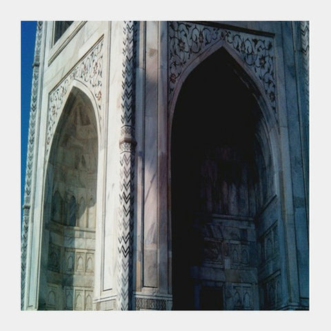 Taj Mahals Walls Square Art Prints