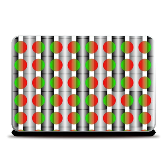 green red sphericals Laptop Skins