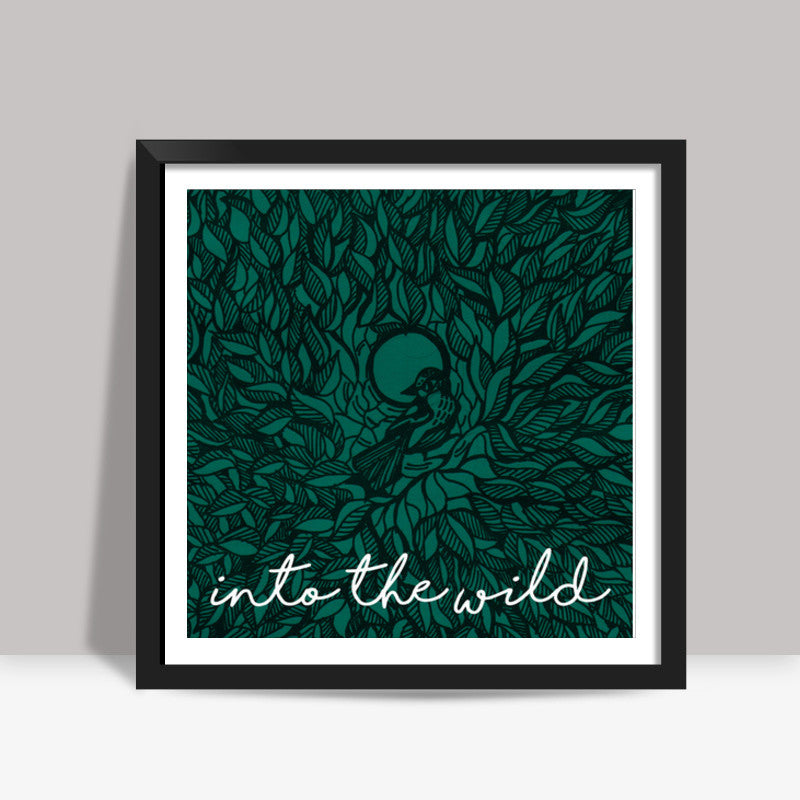 Into the wild free bird doodle Square Art Prints