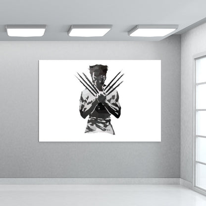 Low Poly Wolverine Wall Art
