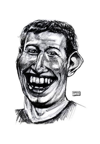 PosterGully Specials, Mark Zuckerberg Caricature Wall Art