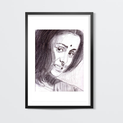 Bollywood star Jaya Bachchan acted well as the girl-next door in several realistic movies Wall Art