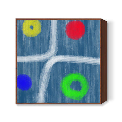 Four abstract circles Square Art Prints