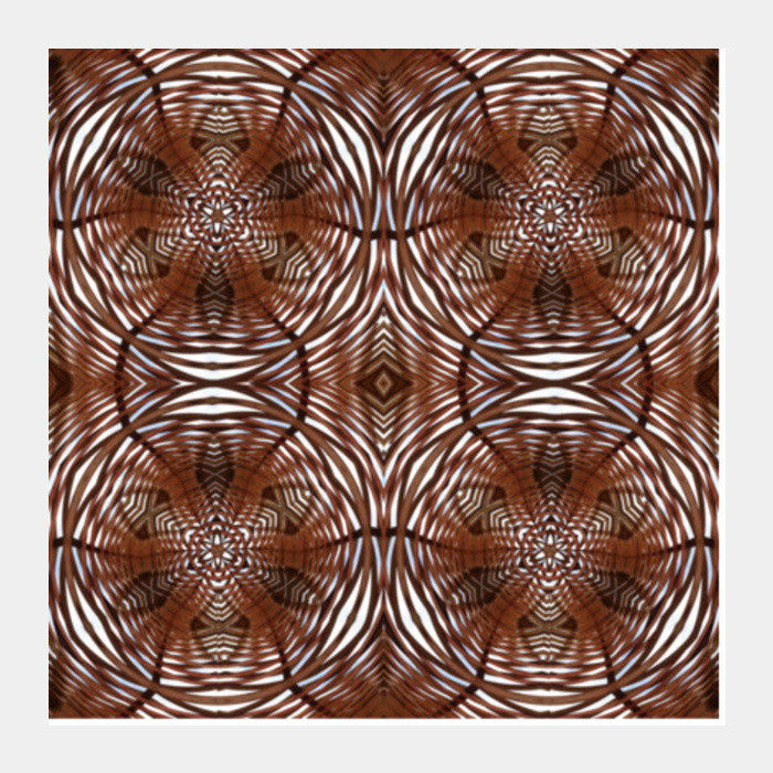 Wooden Architecture 3D Pattern Interior Decor Design Illustration Square Art Prints