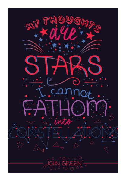 PosterGully Specials, Constellations by John Green Wall Art