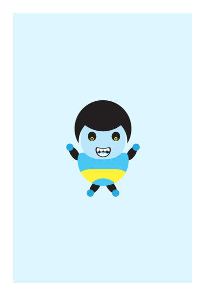 Angry Kid Cartoon Art PosterGully Specials