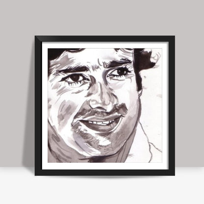 I smile, therefore I am, says Shashi Kapoor Square Art Prints