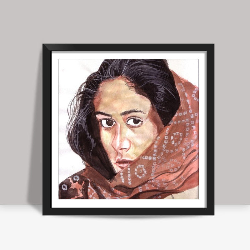 Smita Patil blended grace with glamour Square Art Prints