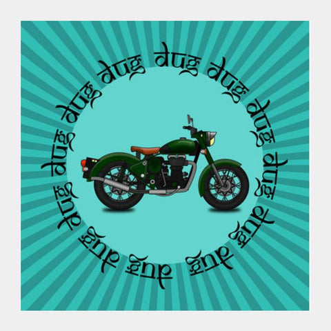 PosterGully Specials, royal enfield Square Art Prints
