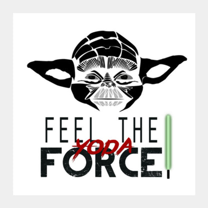 Square Art Prints, Yoda Feel The Force Square Art Prints